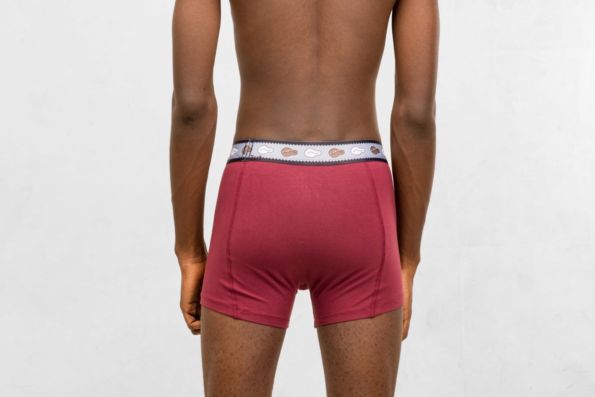 Boxer Briefs with Printed Waistband - Moisture-Wicking Comfort - Afro-Inspired Design - 95% Cotton, 5% Elastane